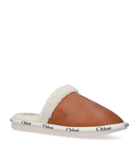 chloe woody slippers|chloe leather slippers for women.